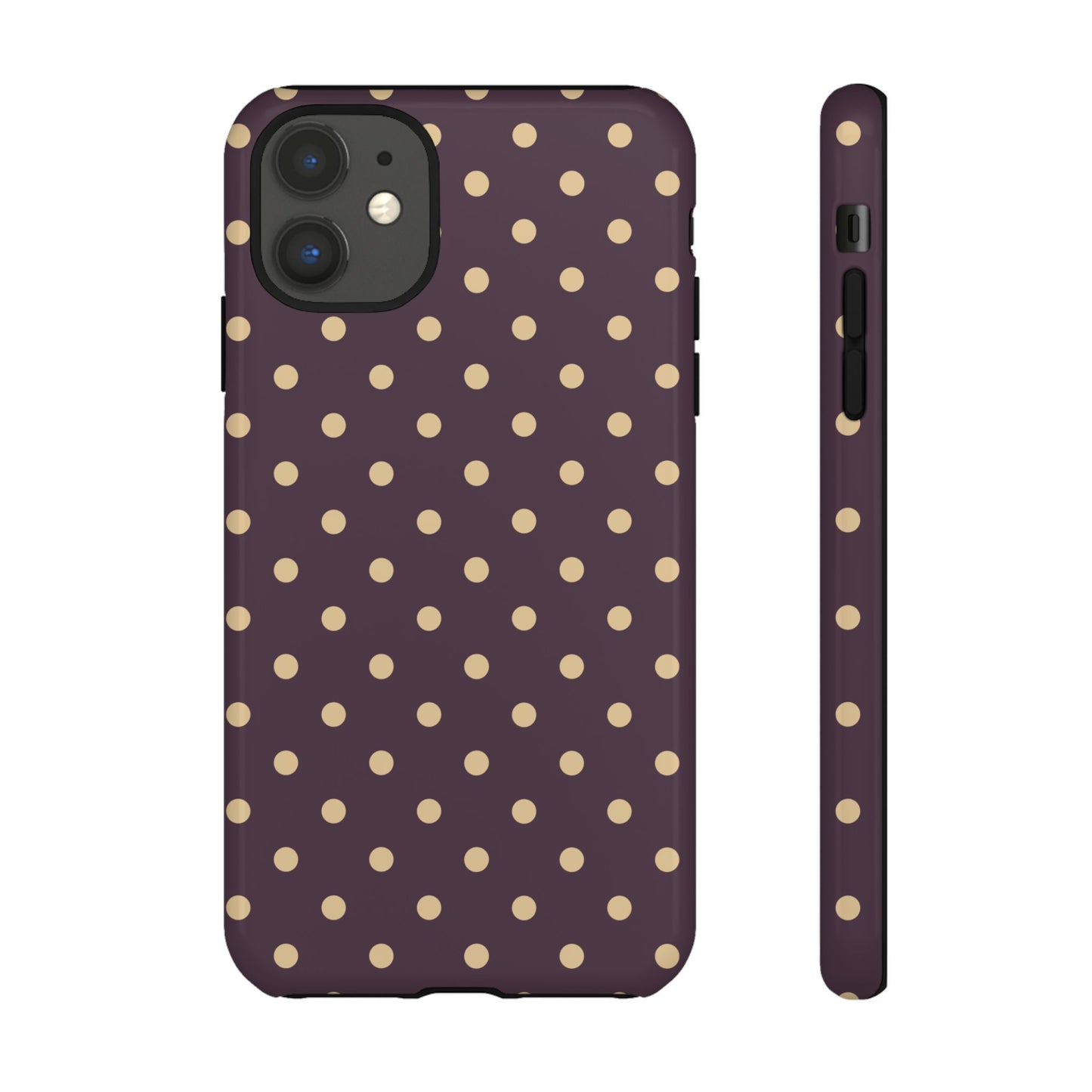 Purple with Yellow Dot Pattern Phone Case