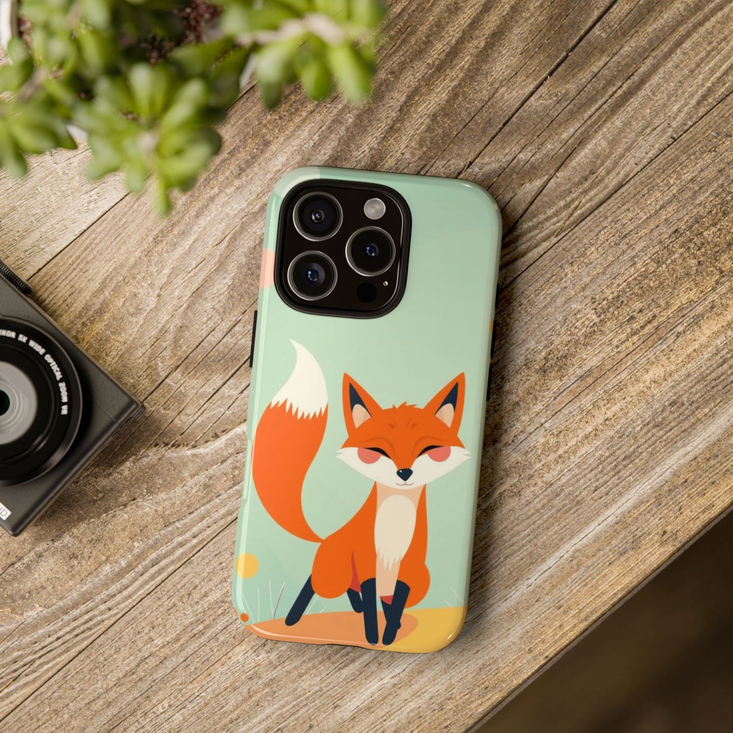 Happy Fox Design Phone Case