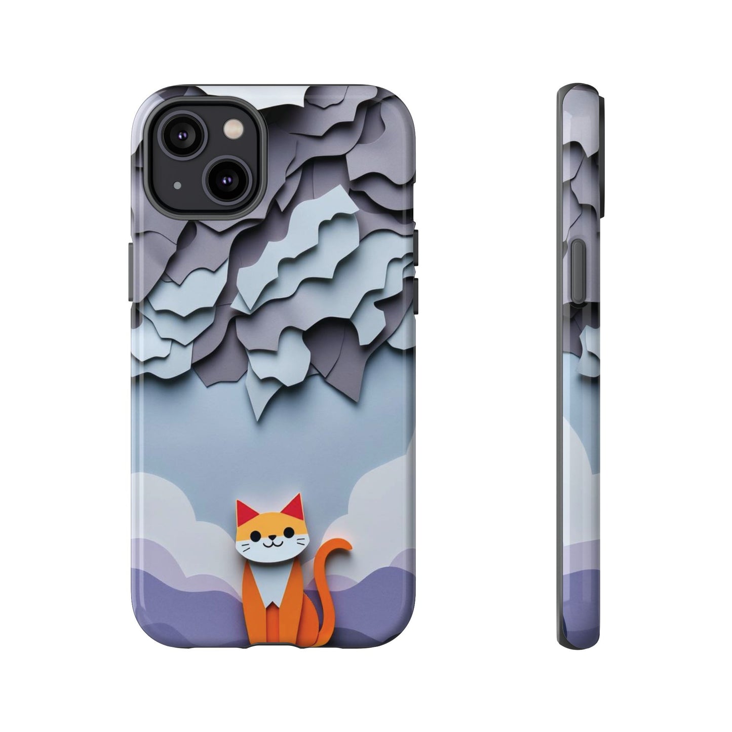 Papier-mâché Cat Design Phone Case