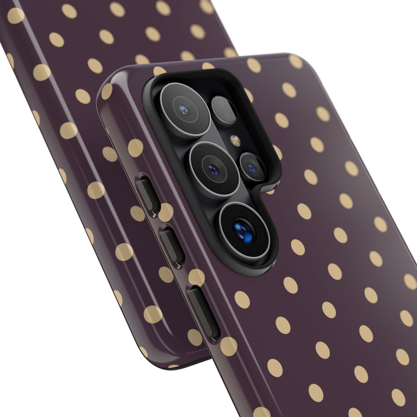 Purple with Yellow Dot Pattern Phone Case