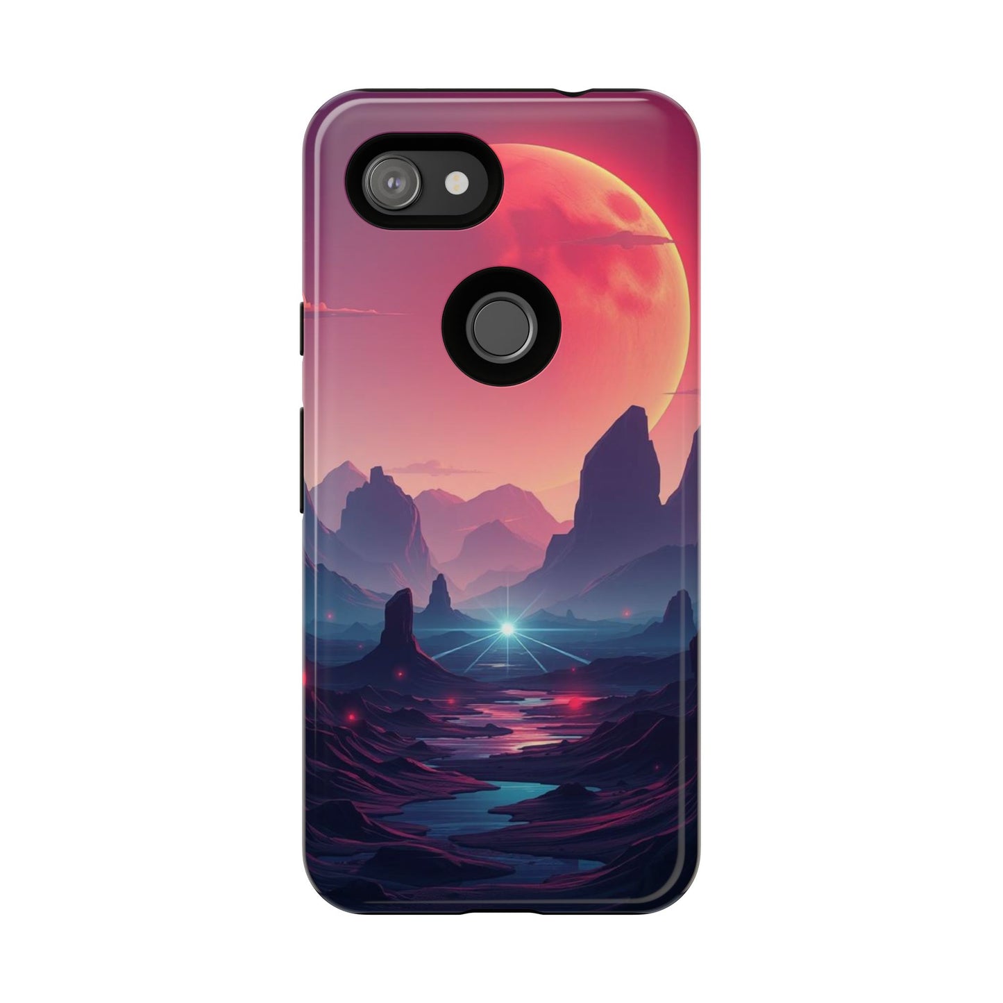 Alien Moon Landscape Design Phone Case