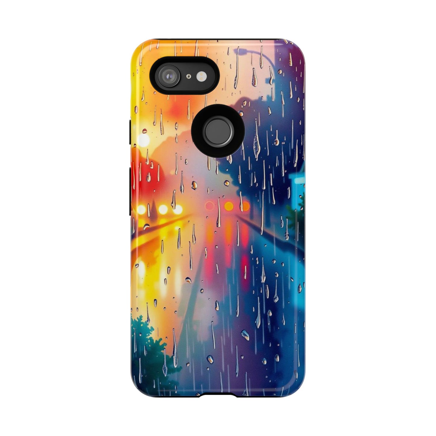 Electric Rain Watercolour Design Phone Case