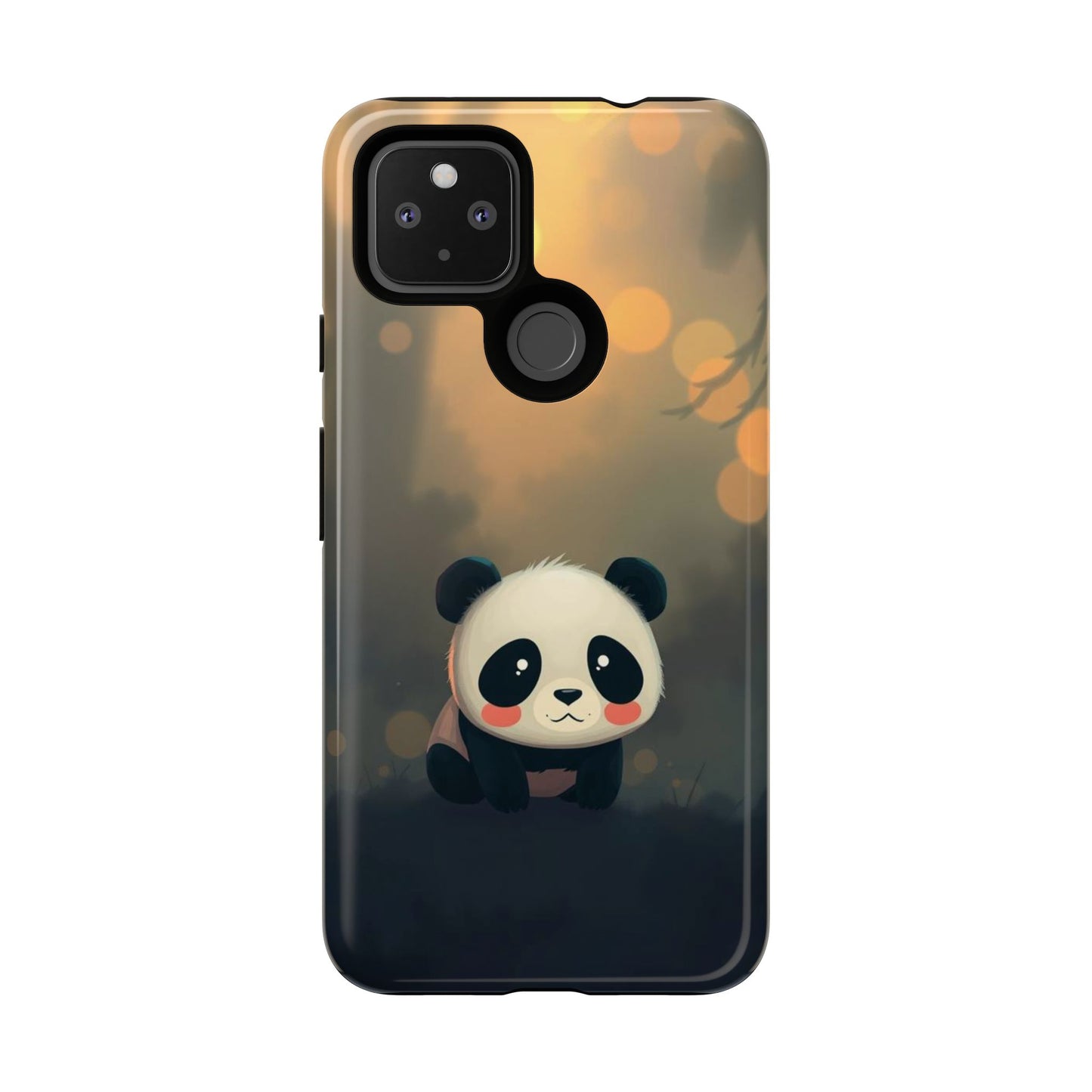 Cute Gothic Panda Design Phone Case