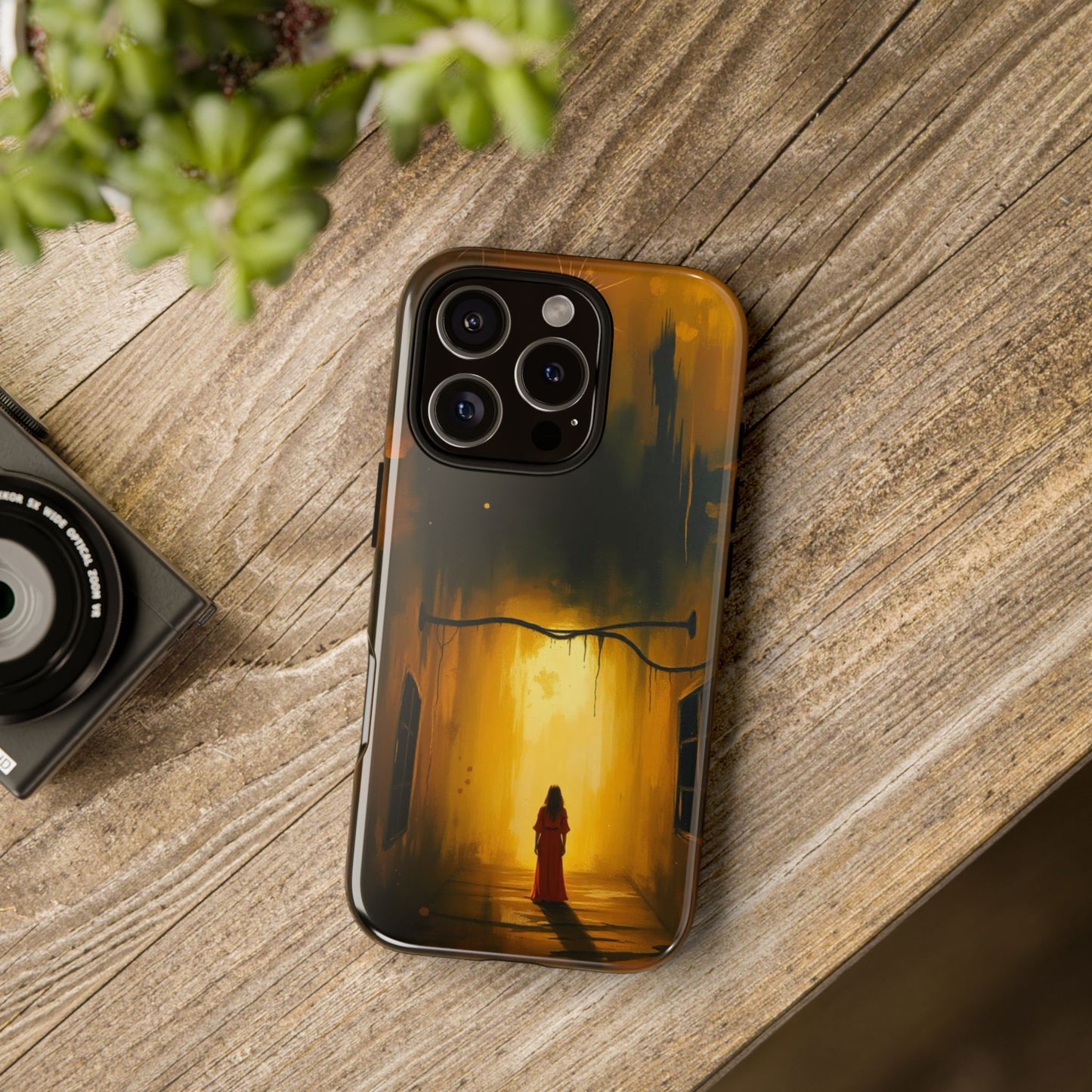 Acrylic Gothic Woman in Red Phone Case