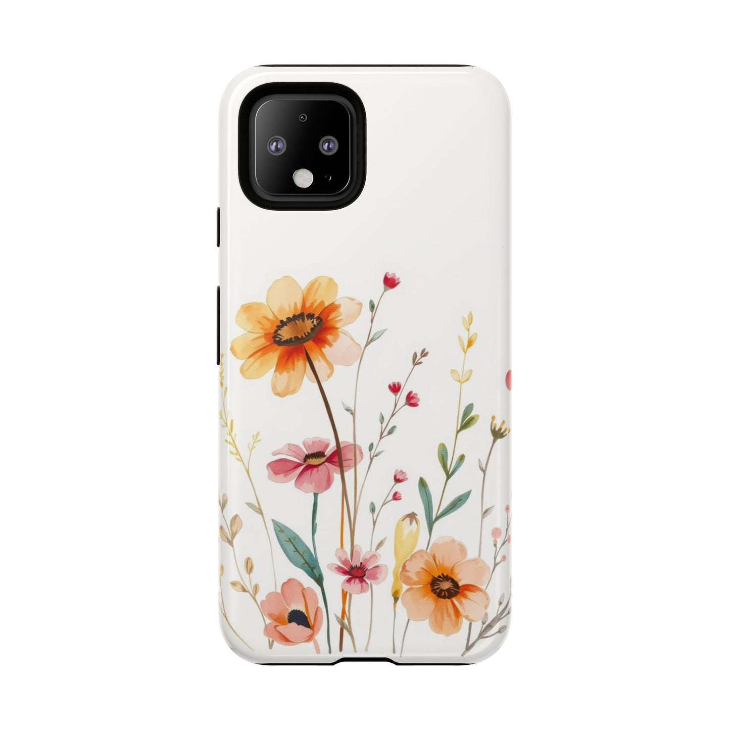 Boho Chic Watercolour Wild Blooms Pattern Phone Case