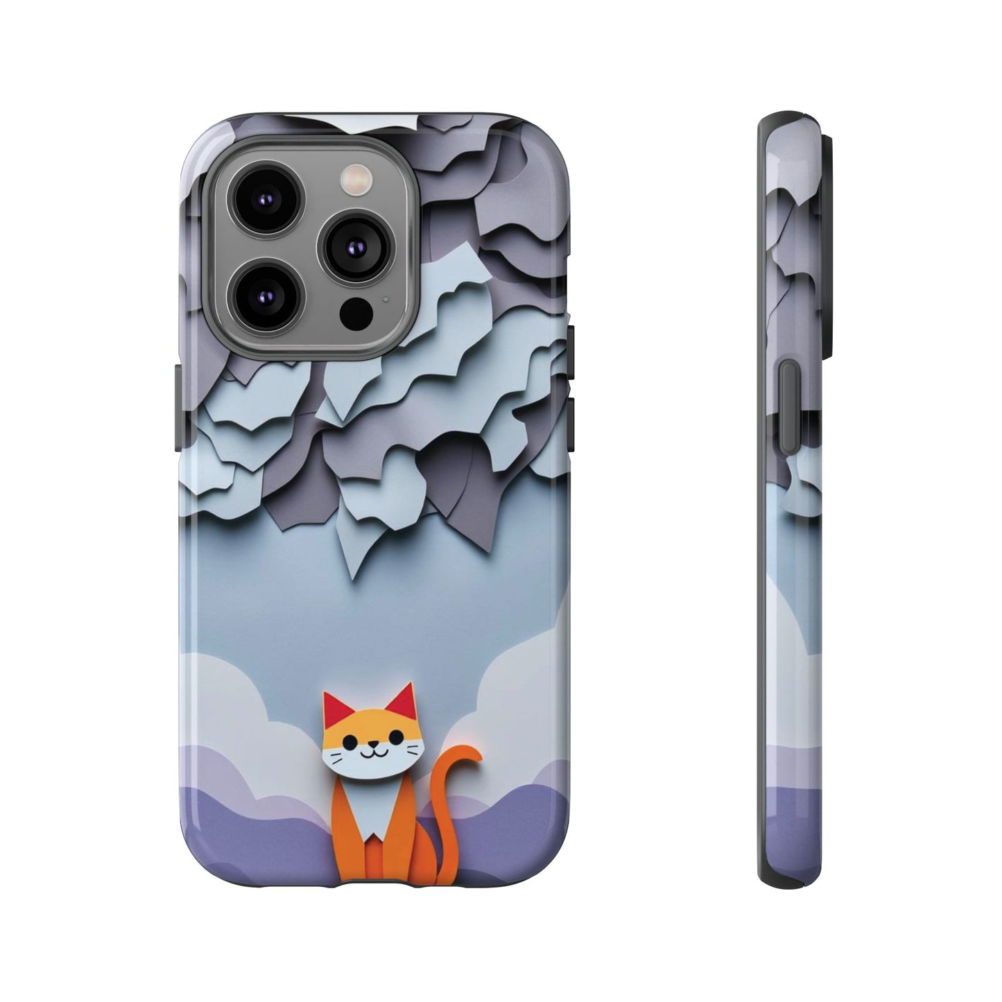 Papier-mâché Cat Design Phone Case