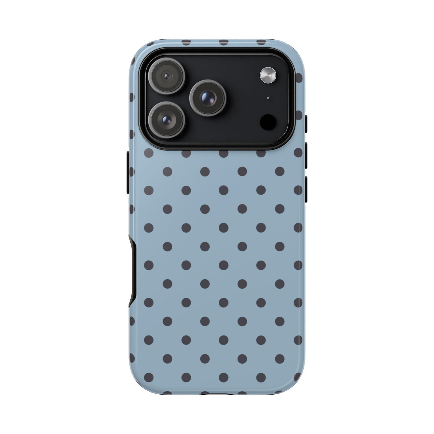 Light Blue with Dark Blue Dot Pattern Phone Case