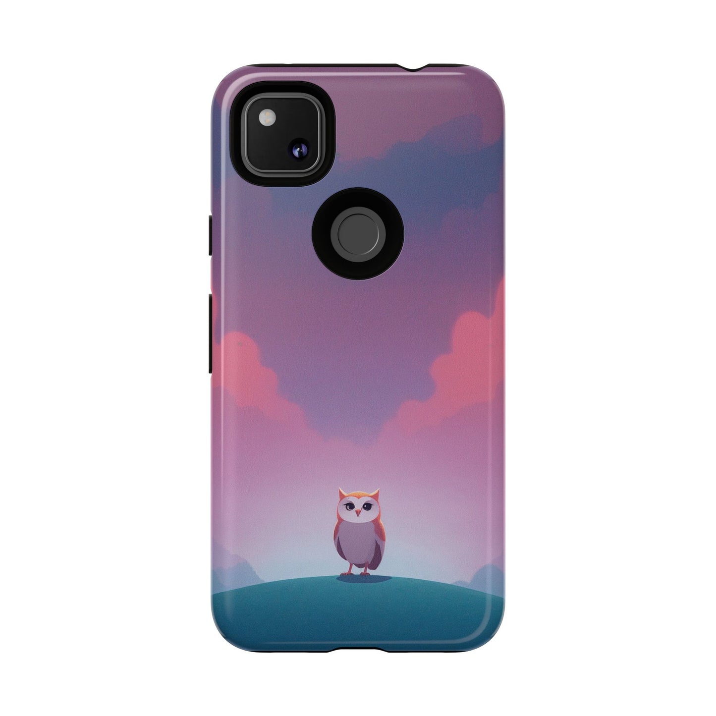 Watercolour Owl & Cloud Design Phone Case