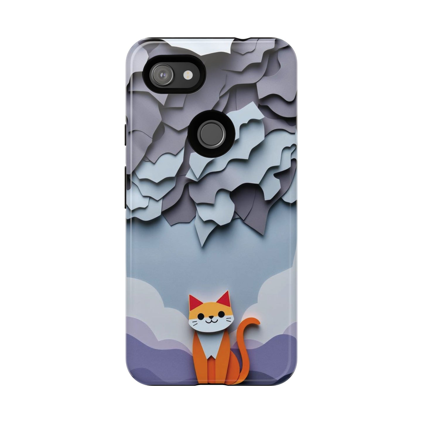 Papier-mâché Cat Design Phone Case