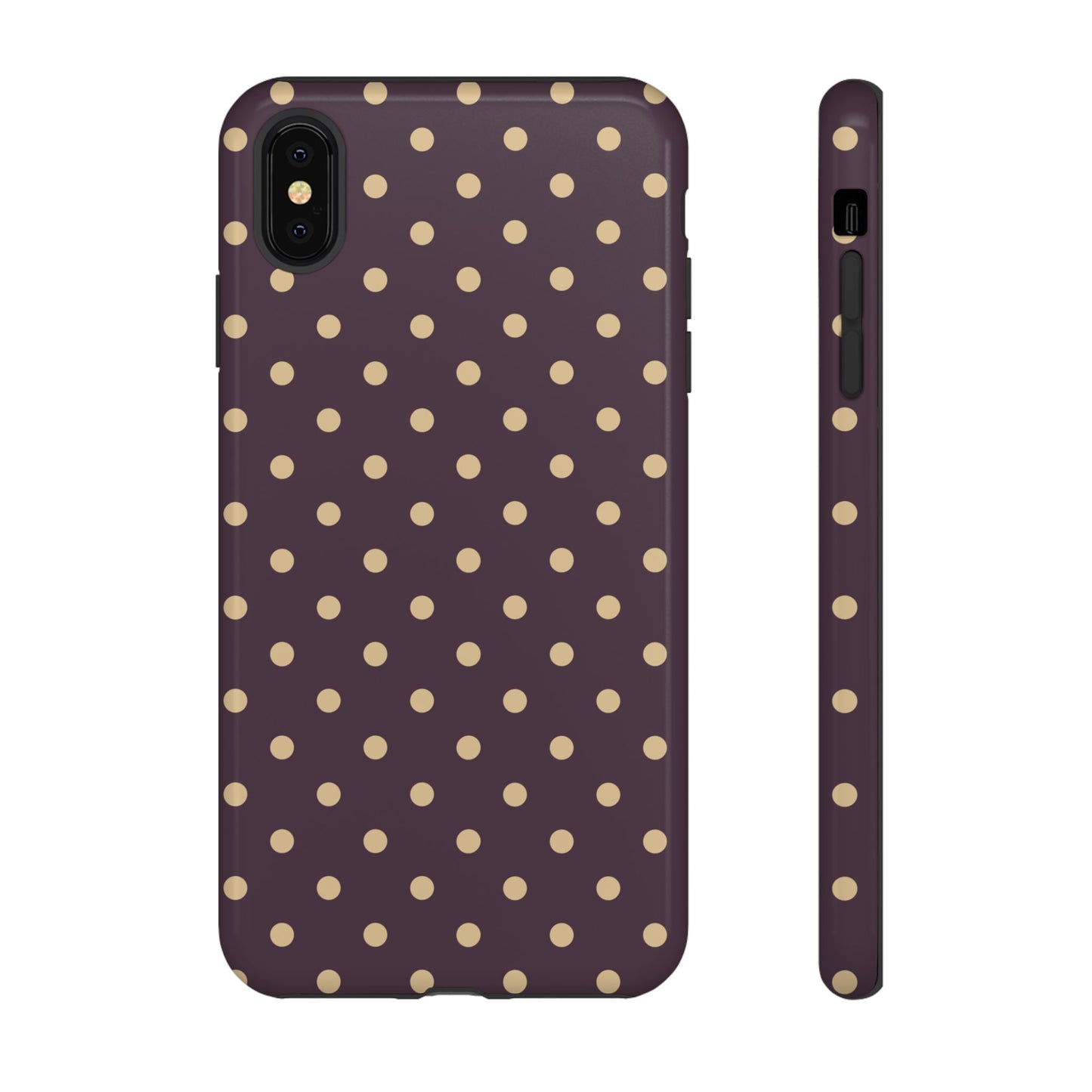 Purple with Yellow Dot Pattern Phone Case