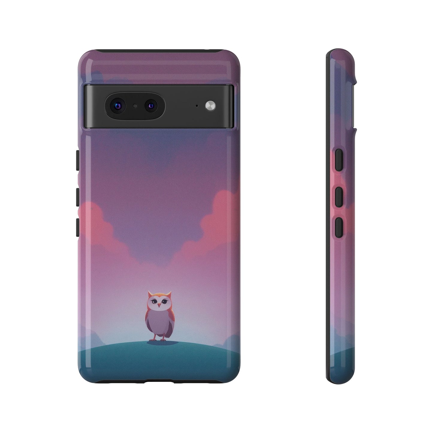 Watercolour Owl & Cloud Design Phone Case