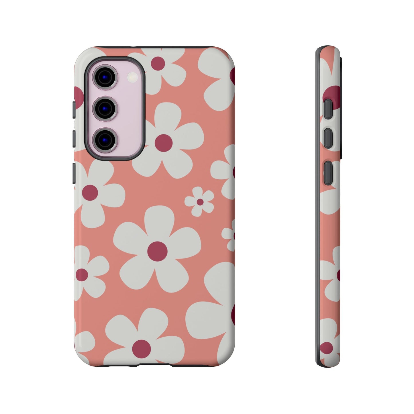 Samsung Galaxy S23 Plus / Glossy Phone Case - Cute Pink Daisy Pattern #2 Phone Case