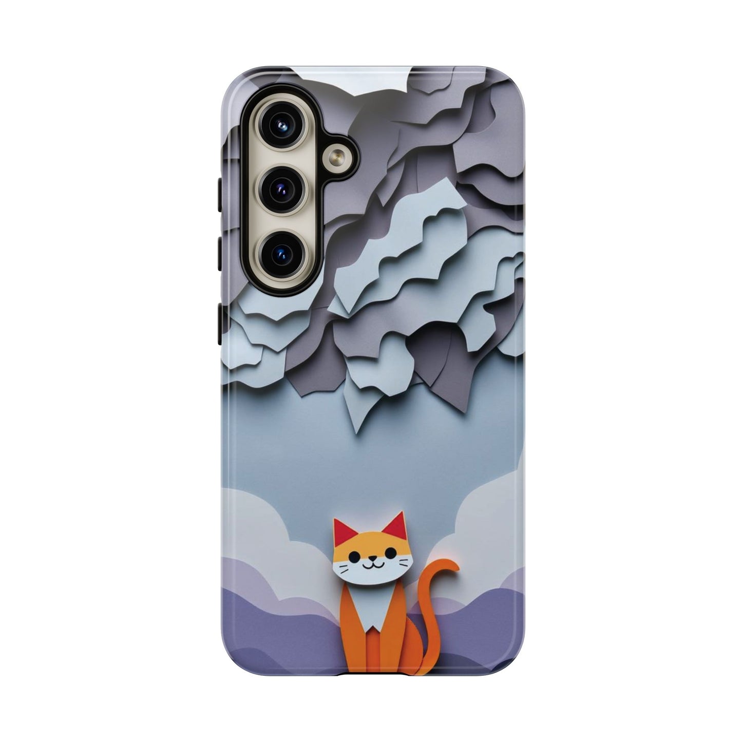 Papier-mâché Cat Design Phone Case