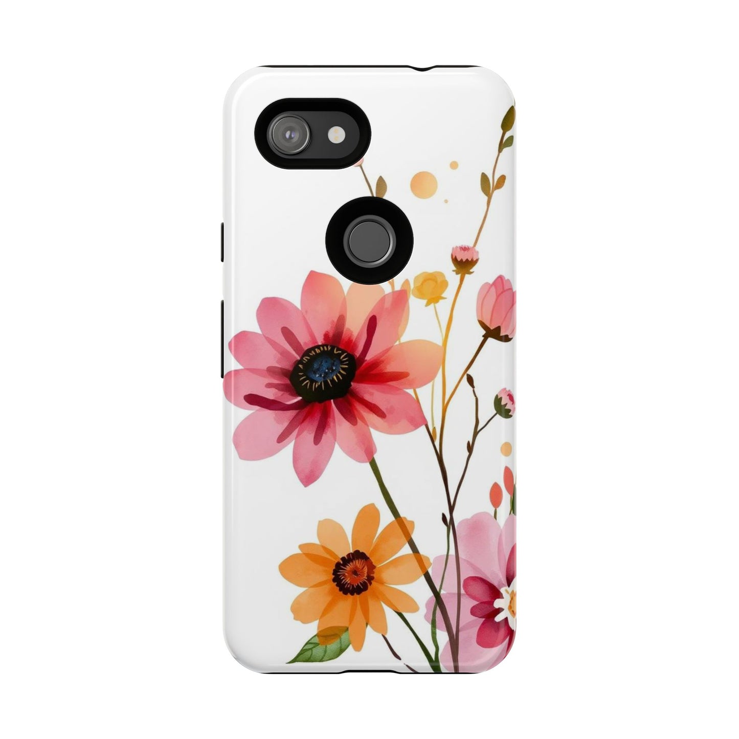 Watercolour Style Simple Wildflower Design Phone Case