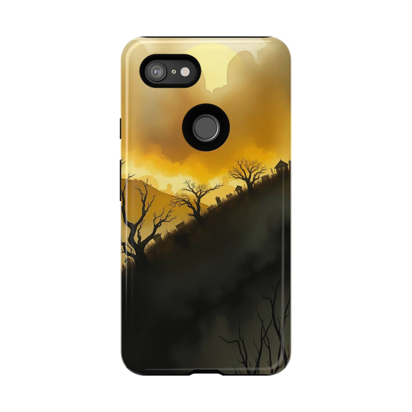 Eerie Graveyard Watercolour Design Phone Case