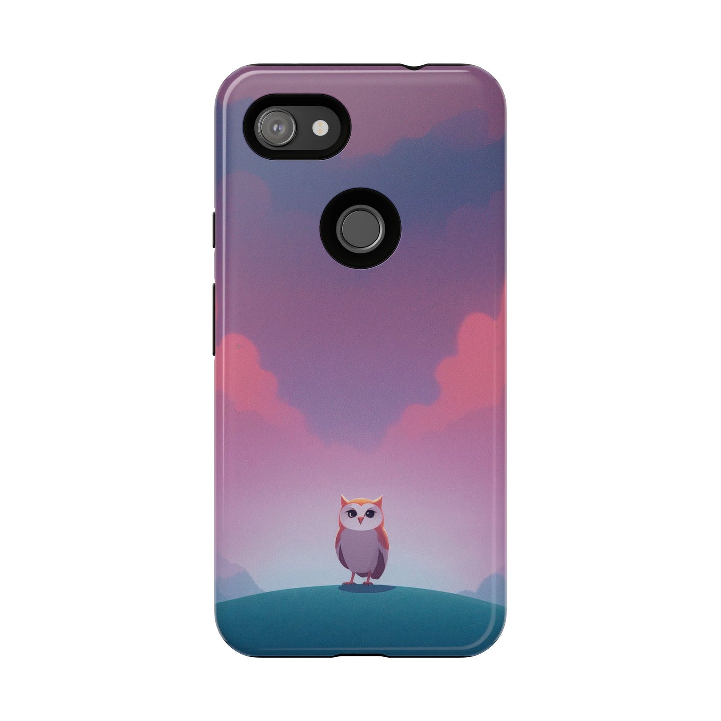 Watercolour Owl & Cloud Design Phone Case
