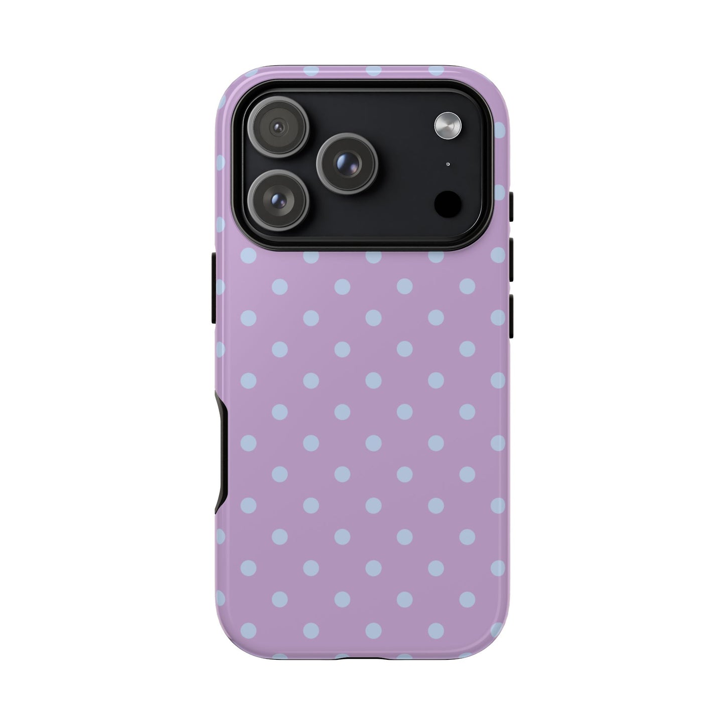 Phone Case - Trendy Lilac & Ice Blue Dot Pattern Phone Case