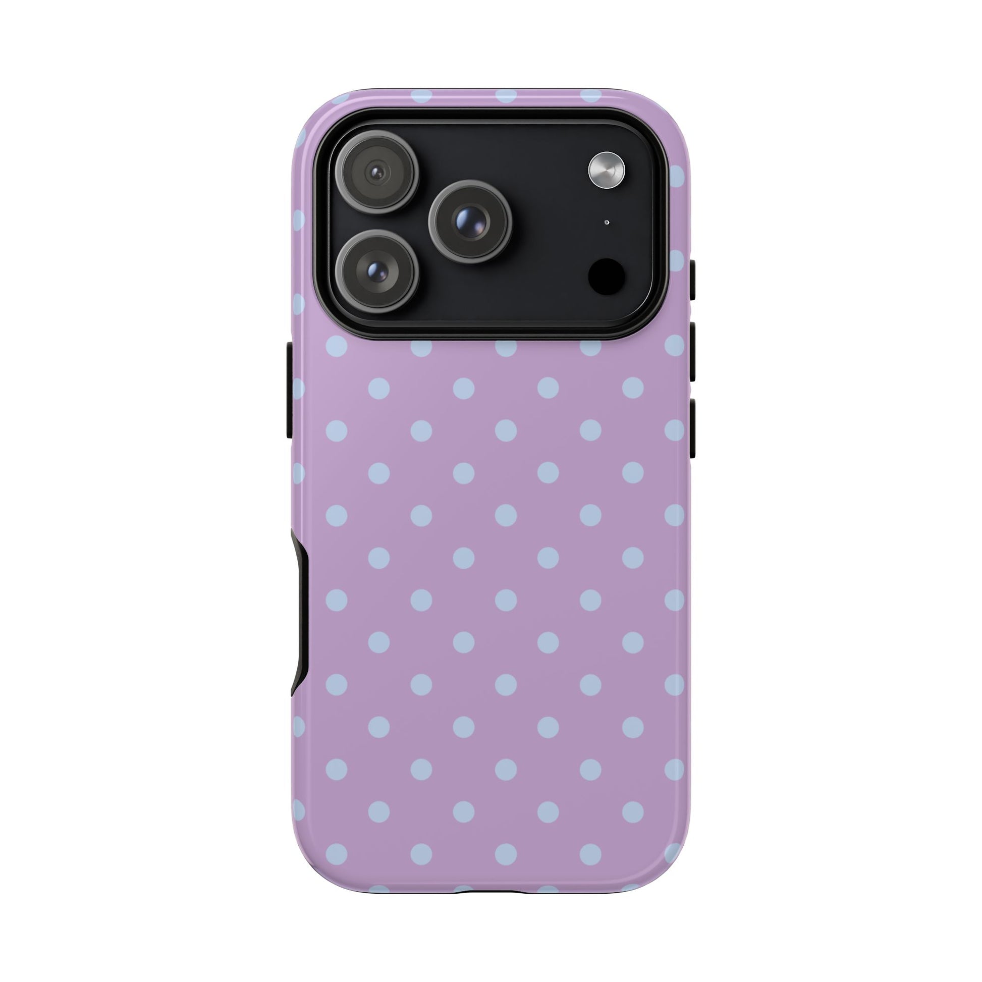 Phone Case - Trendy Lilac & Ice Blue Dot Pattern Phone Case