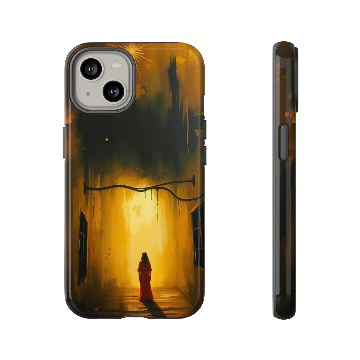 Acrylic Gothic Woman in Red Phone Case