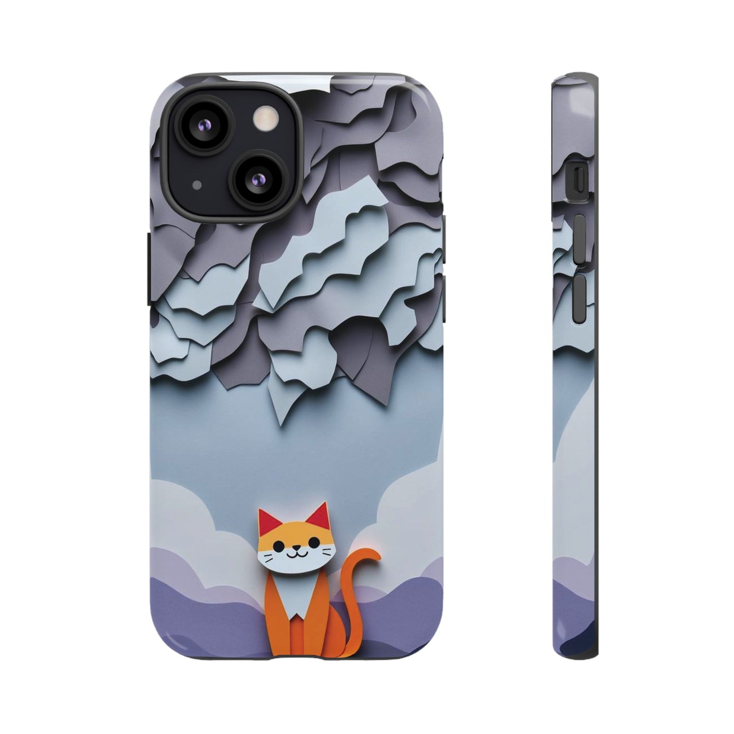 Papier-mâché Cat Design Phone Case