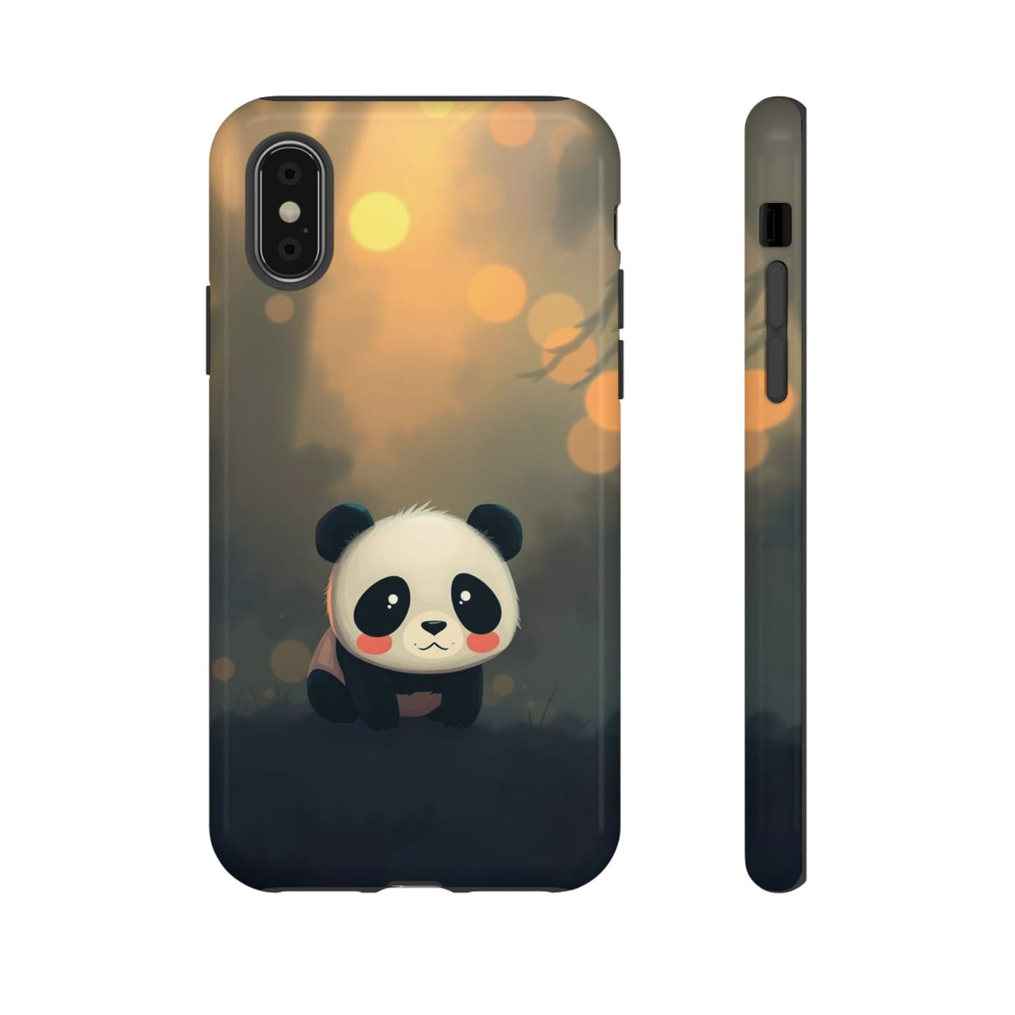 Cute Gothic Panda Design Phone Case
