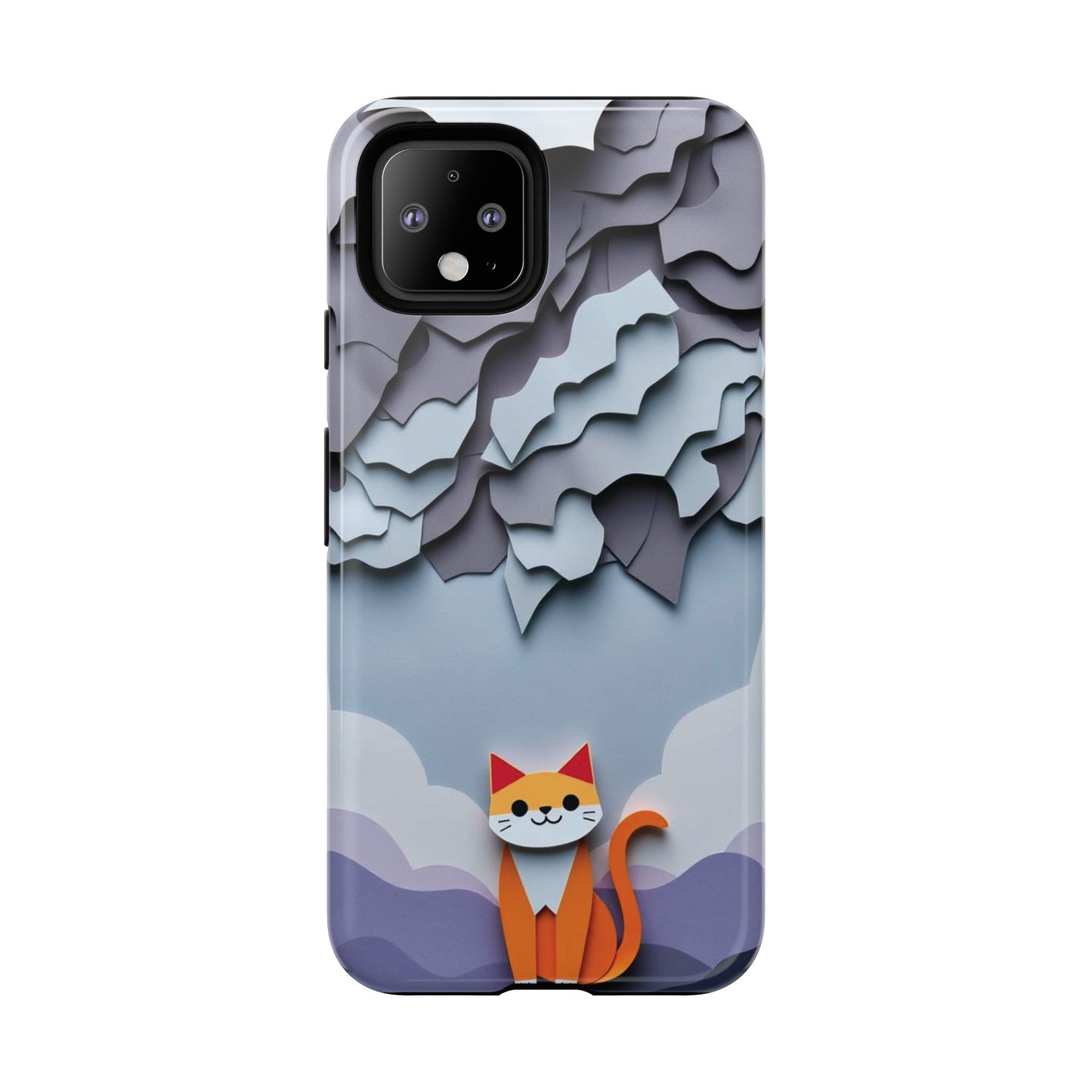 Papier-mâché Cat Design Phone Case