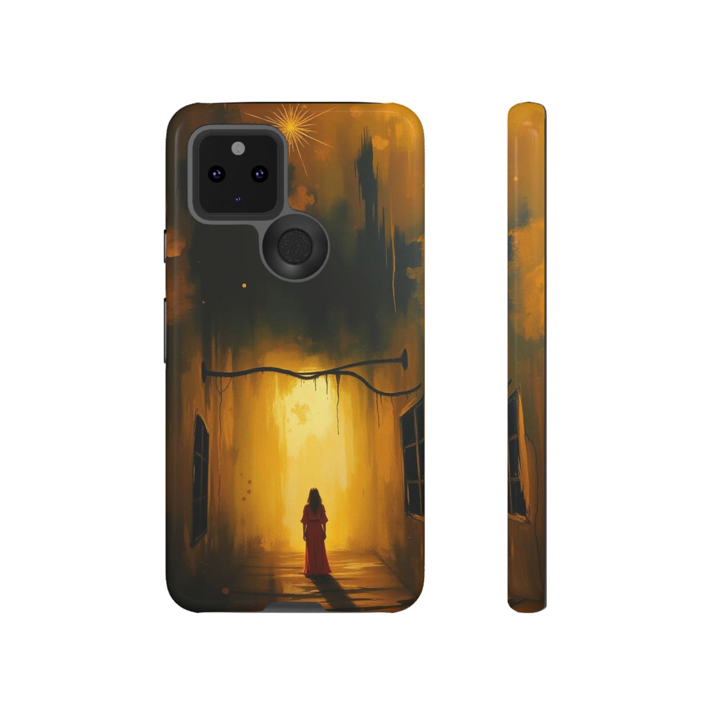 Acrylic Gothic Woman in Red Phone Case