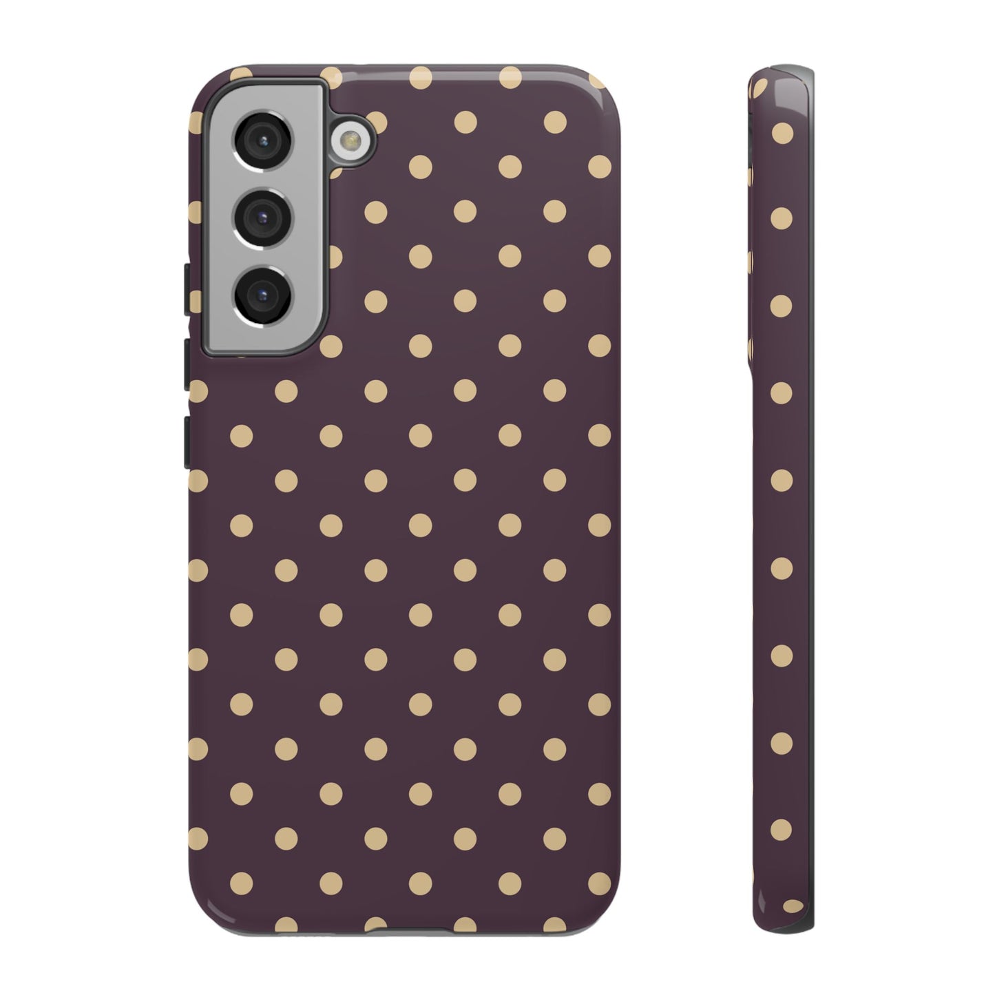 Purple with Yellow Dot Pattern Phone Case