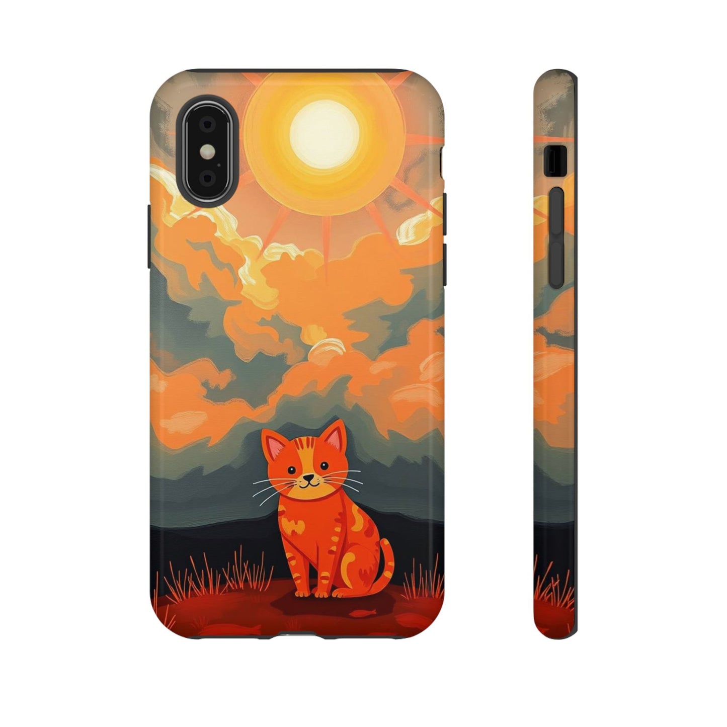 Acrylic Painting Style Cat Design Phone Case