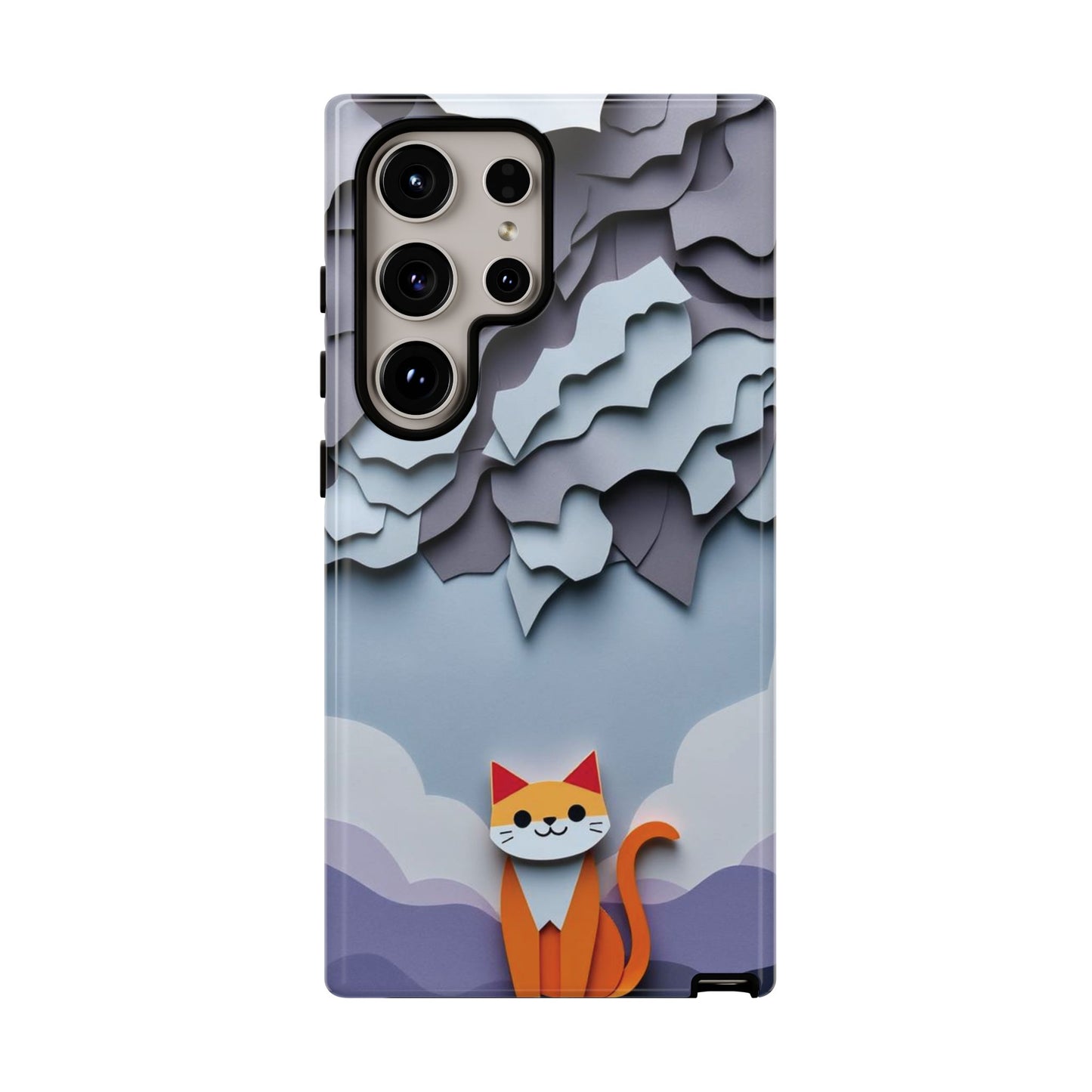 Papier-mâché Cat Design Phone Case