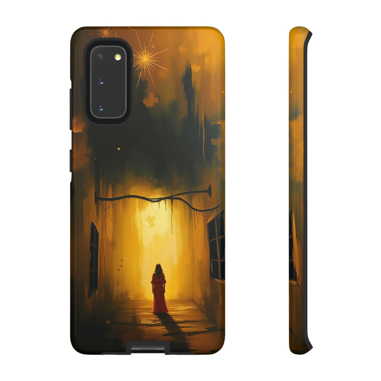 Acrylic Gothic Woman in Red Phone Case