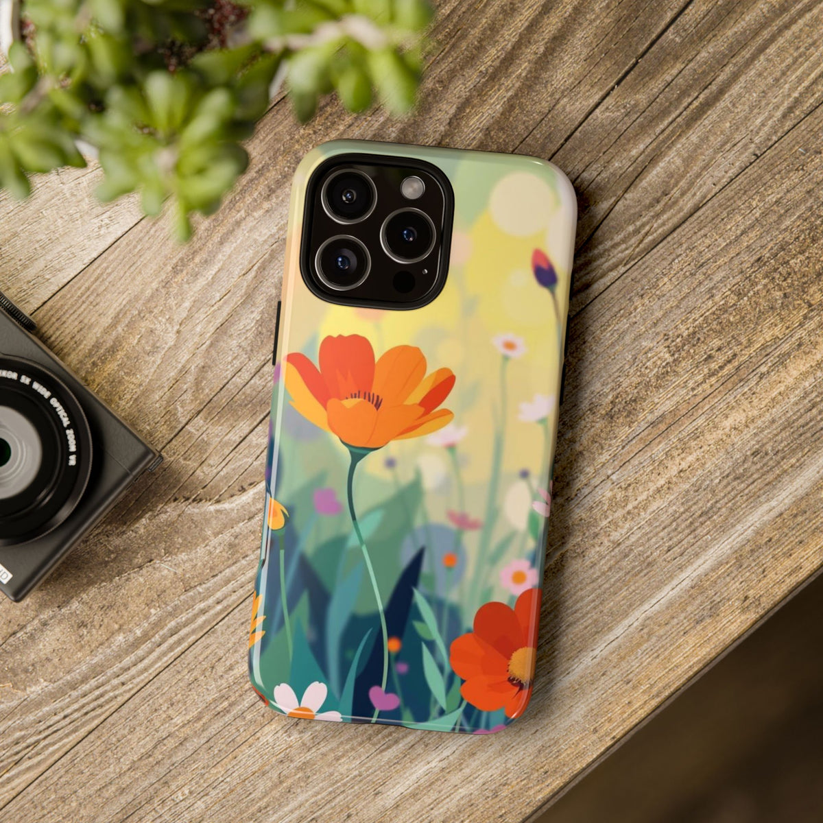 Pop Art Style Wildflower Design Phone Case - Multicolor Phone Case