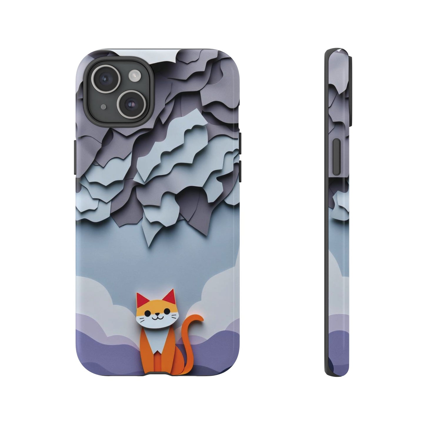 Papier-mâché Cat Design Phone Case