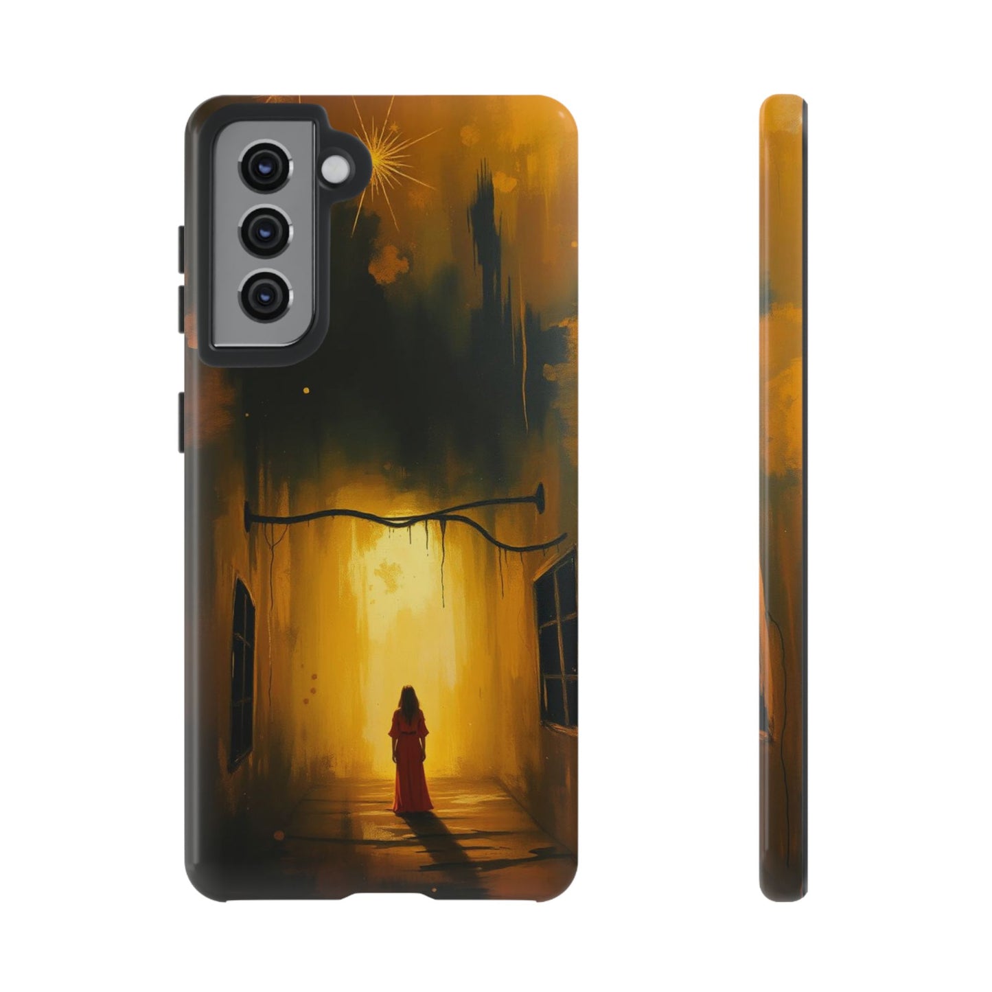 Acrylic Gothic Woman in Red Phone Case