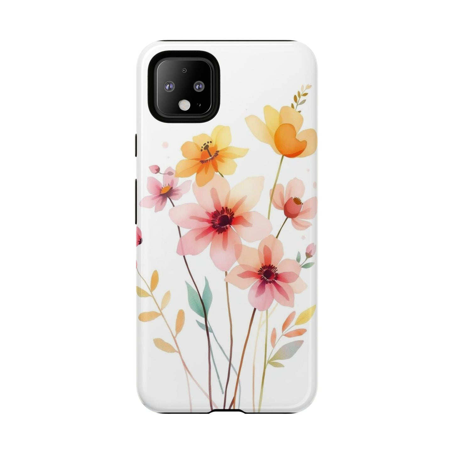 Boho Chic Watercolour Blooms Design Phone Case