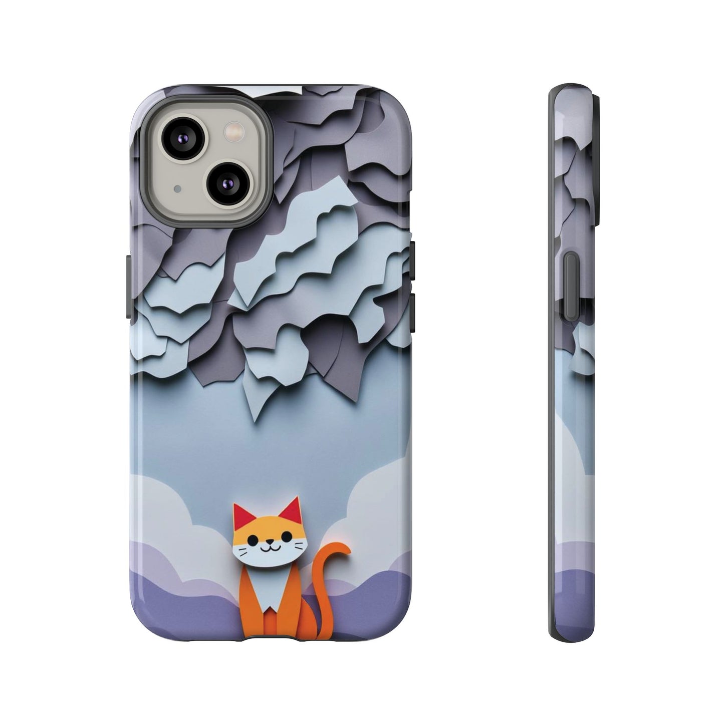Papier-mâché Cat Design Phone Case