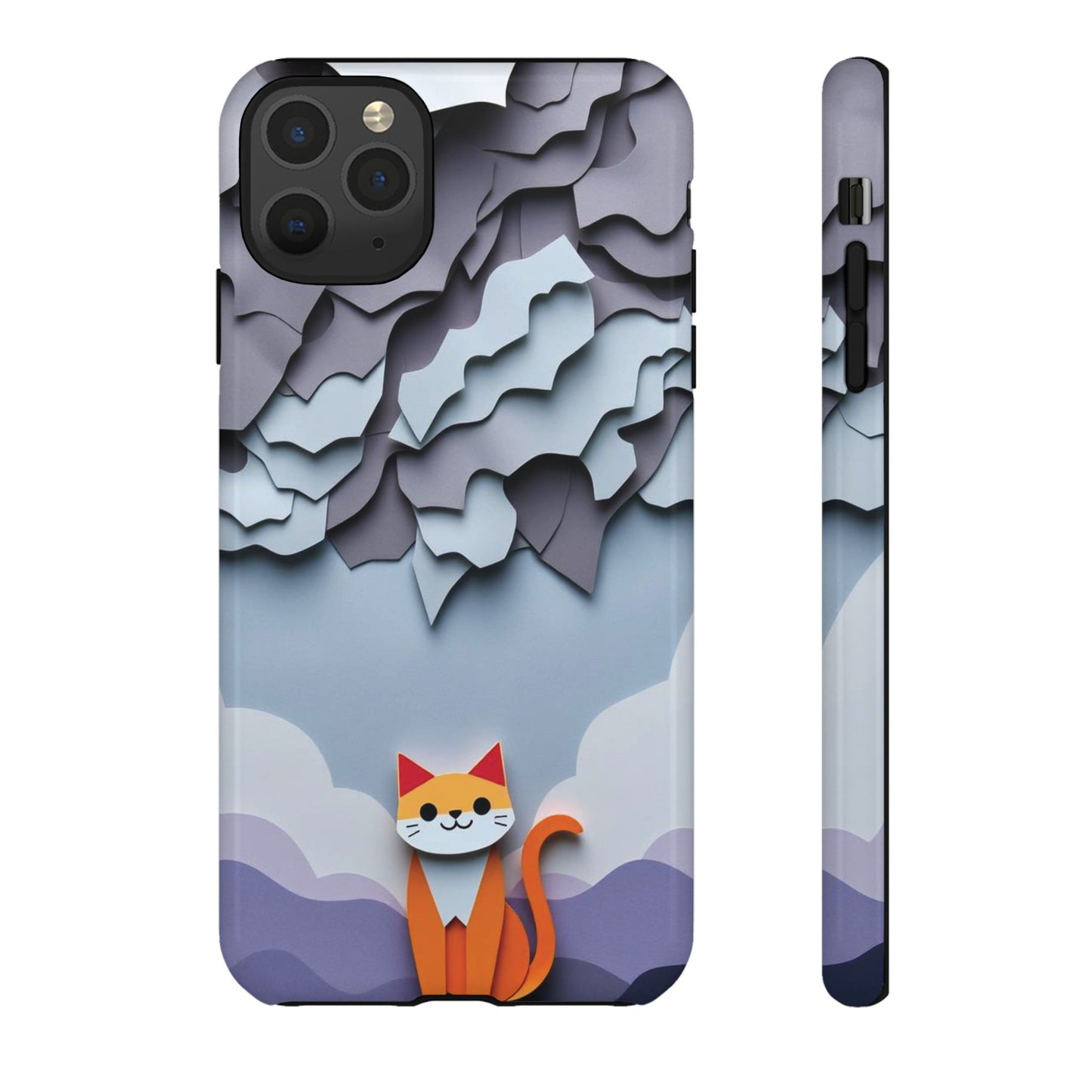 Papier-mâché Cat Design Phone Case