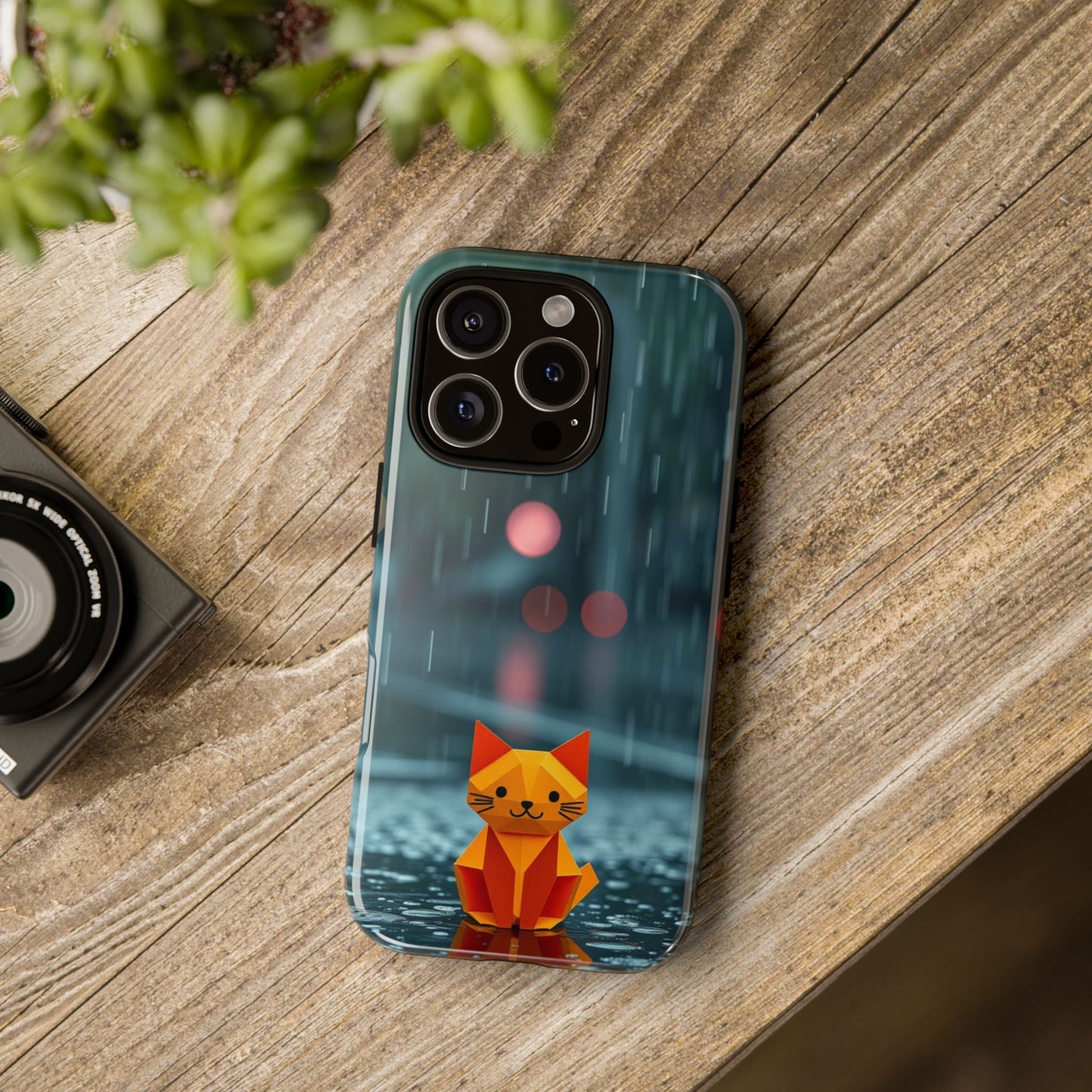 Origami 'Soggy Cat' Design Phone Case