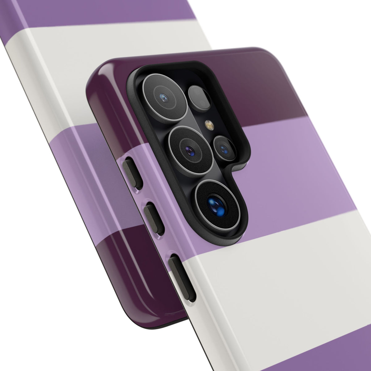 Purple Stripe Pattern Phone Case - Purple Phone Case