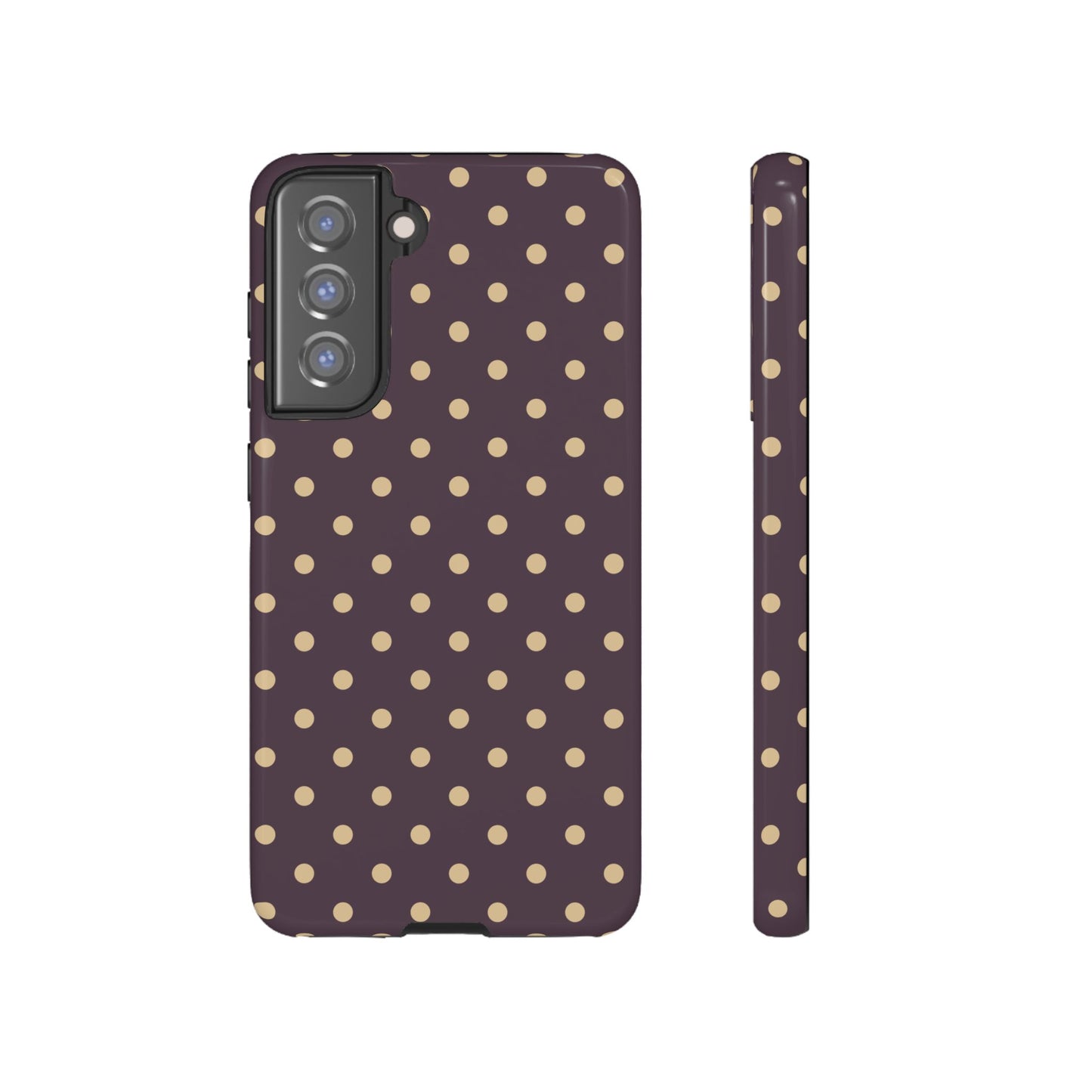 Purple with Yellow Dot Pattern Phone Case