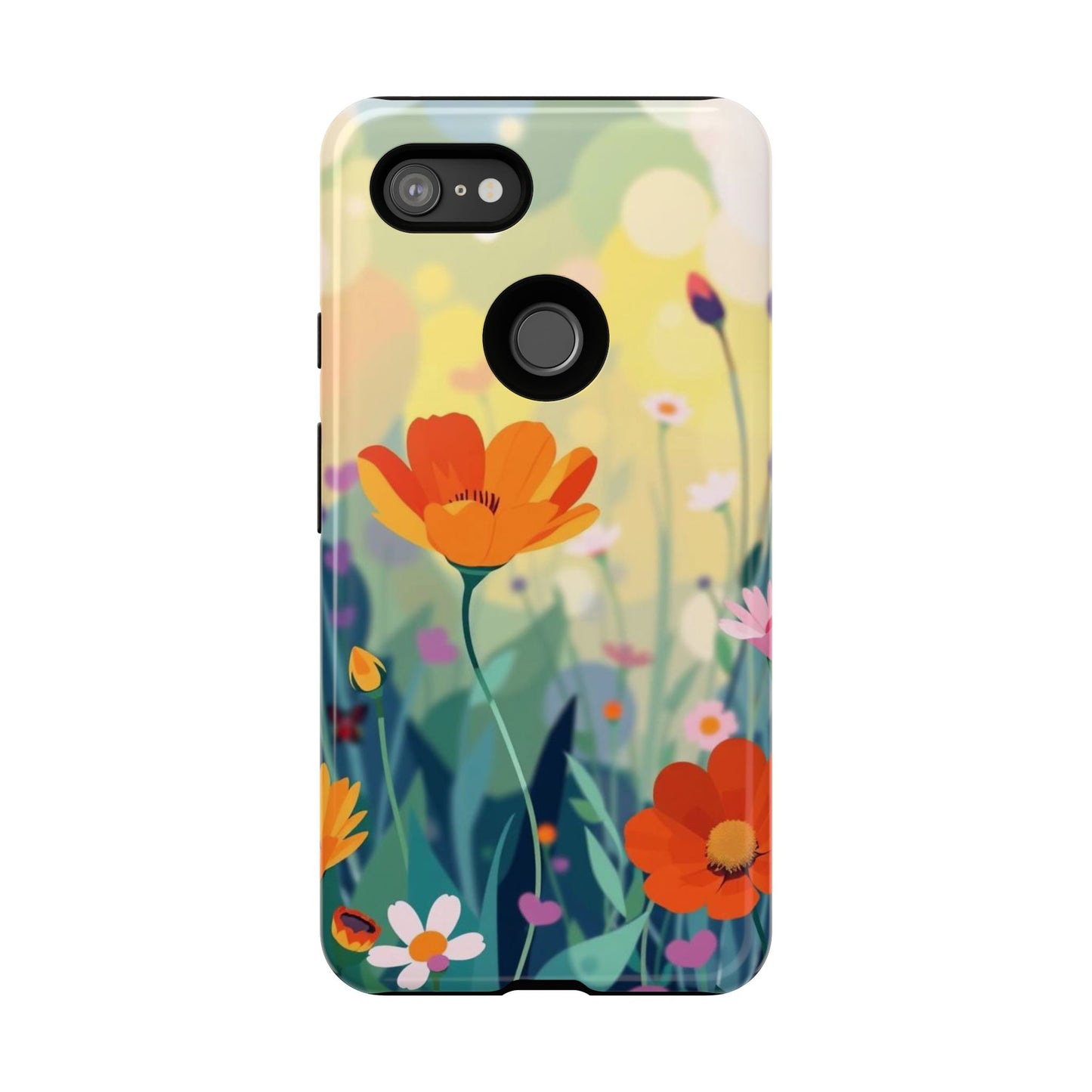 Pop Art Style Wildflower Design Phone Case