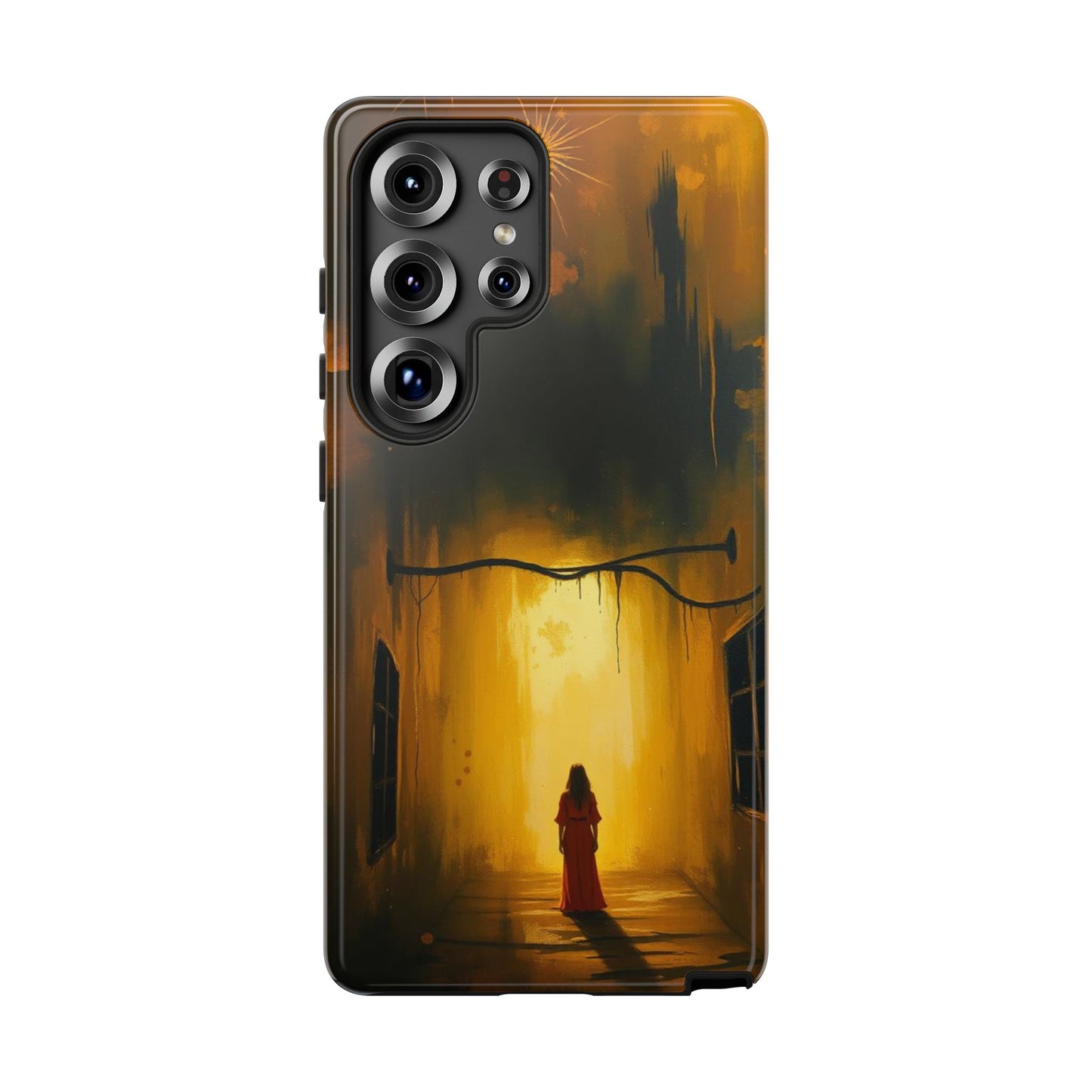 Acrylic Gothic Woman in Red Phone Case
