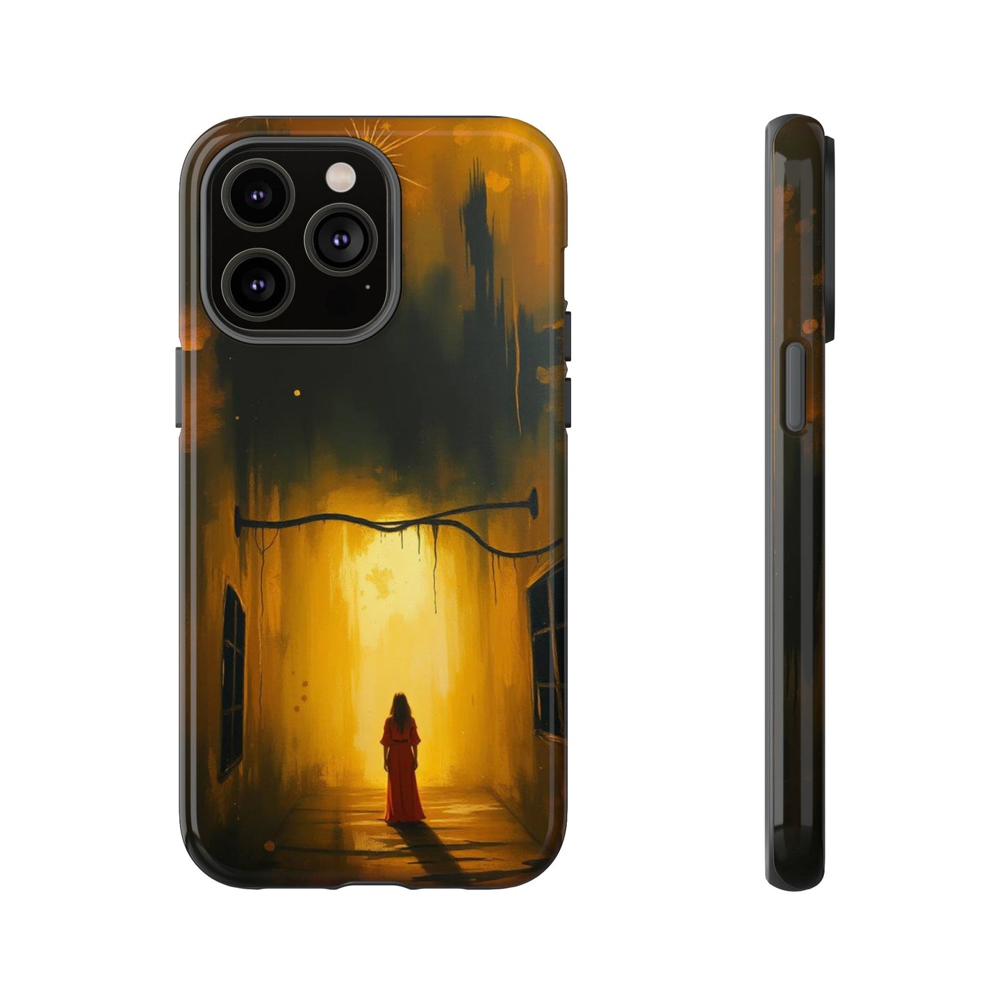 Acrylic Gothic Woman in Red Phone Case