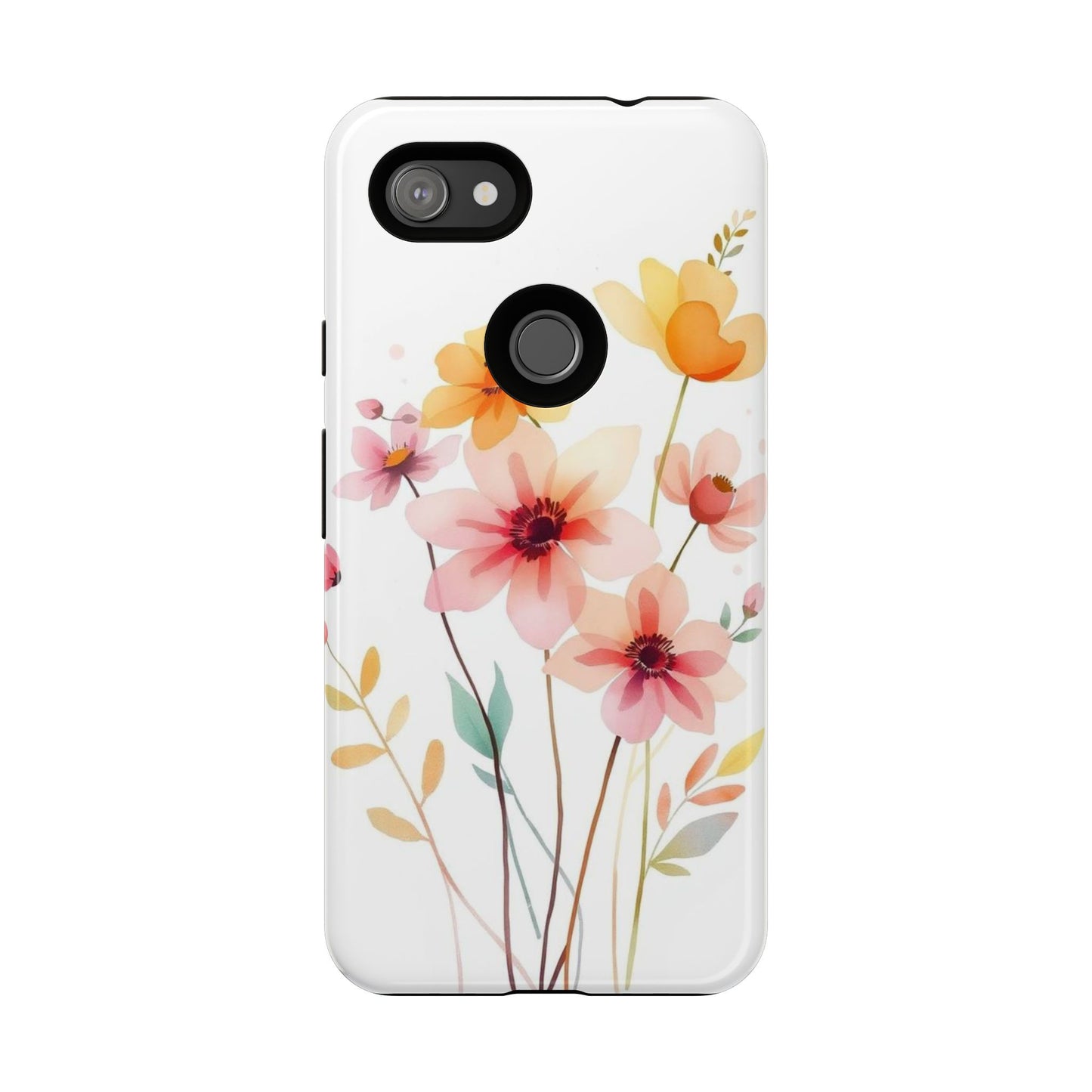 Boho Chic Watercolour Blooms Design Phone Case