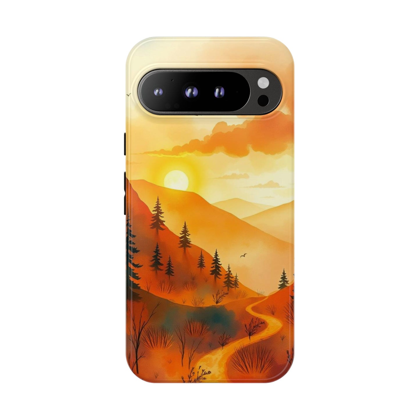 Golden Sunset Design Phone Case