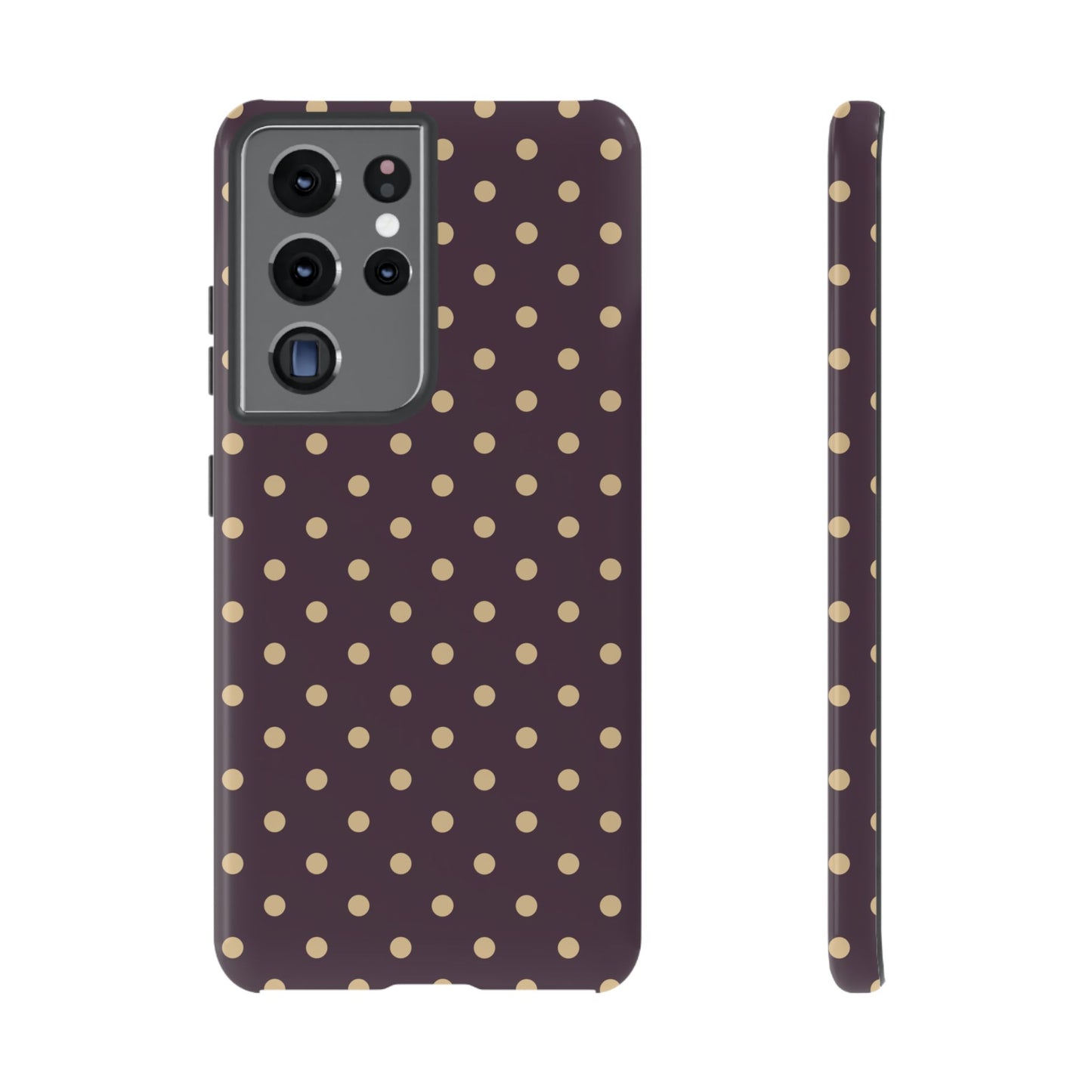 Purple with Yellow Dot Pattern Phone Case