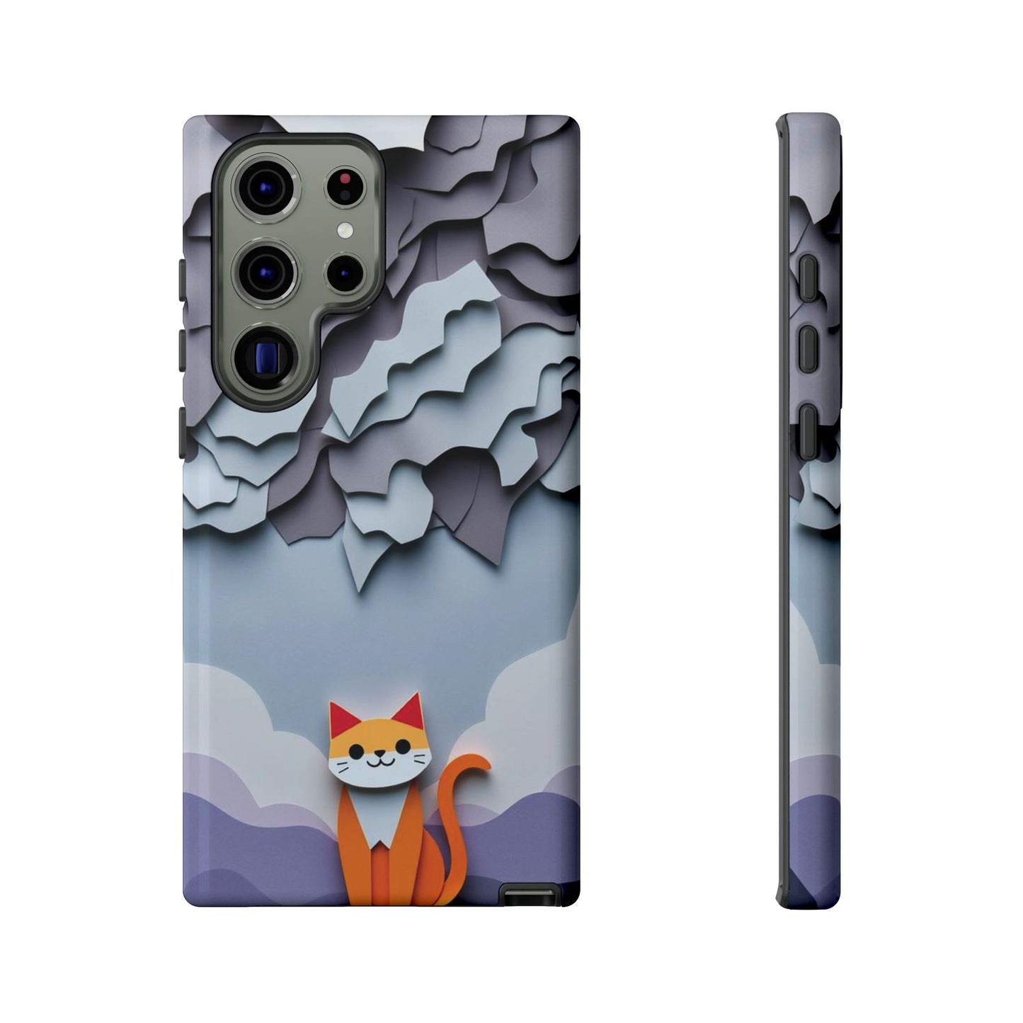 Papier-mâché Cat Design Phone Case