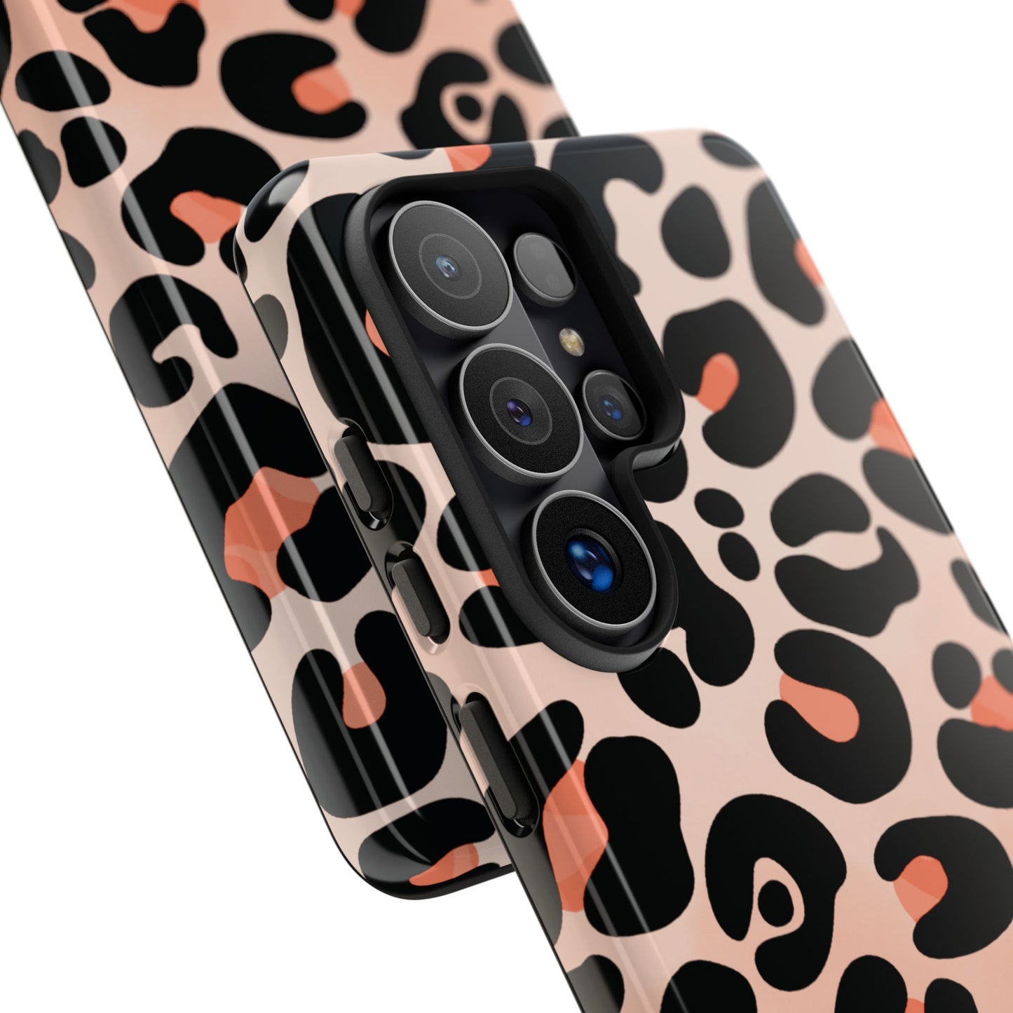 Elegant Peach Leopard Print Phone Case