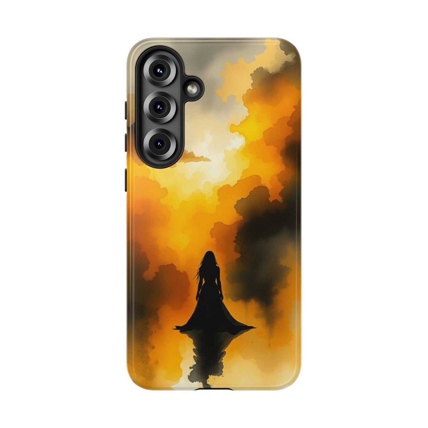 Watercolour Gothic Woman in Black Phone Case