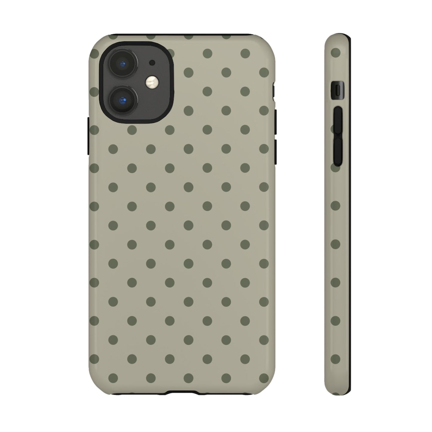 Green & Dark Green Dot Pattern Phone Case